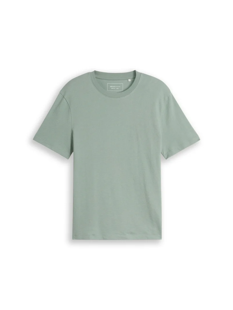 solid structured t-shirt, green mist