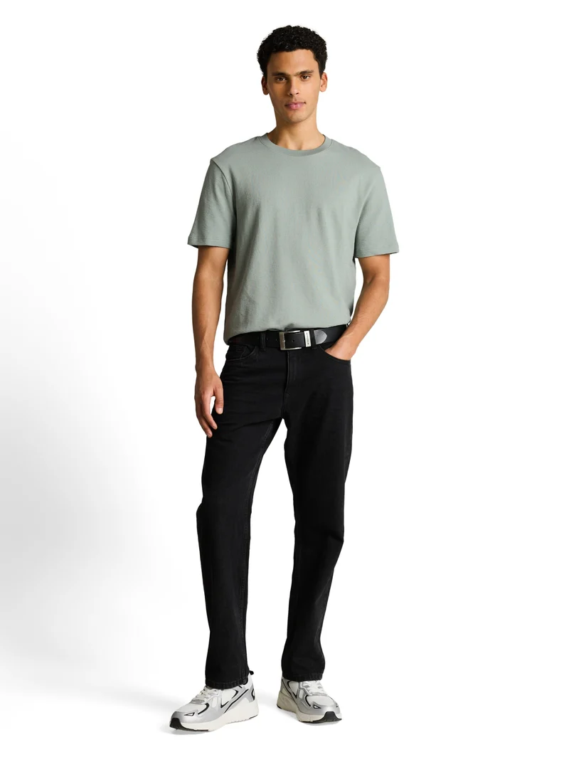 solid structured t-shirt, green mist