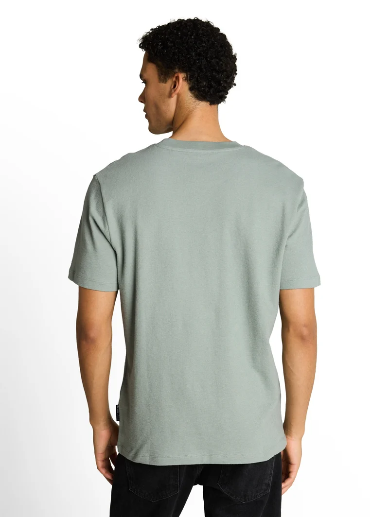 solid structured t-shirt, green mist