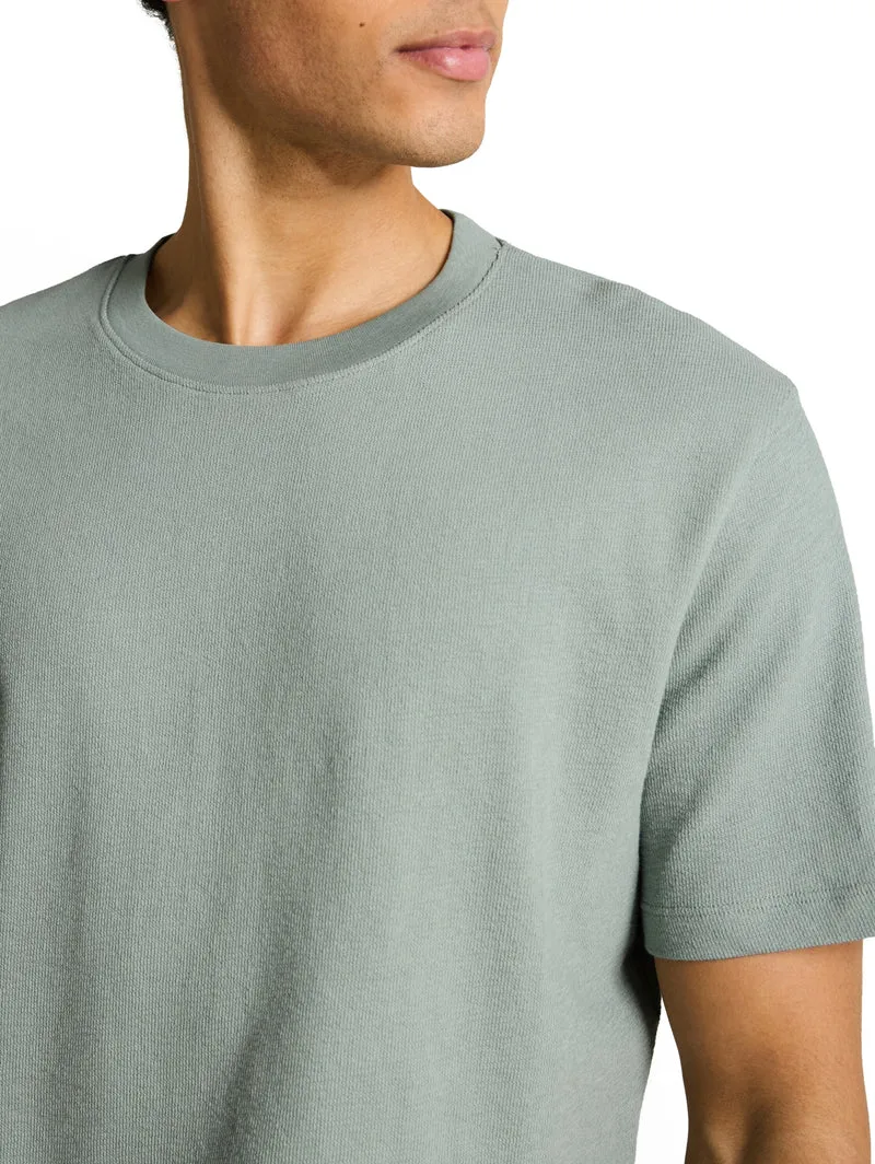 solid structured t-shirt, green mist