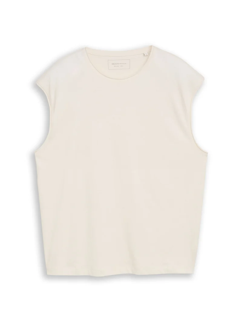 relaxed overdye tank top, Wool White