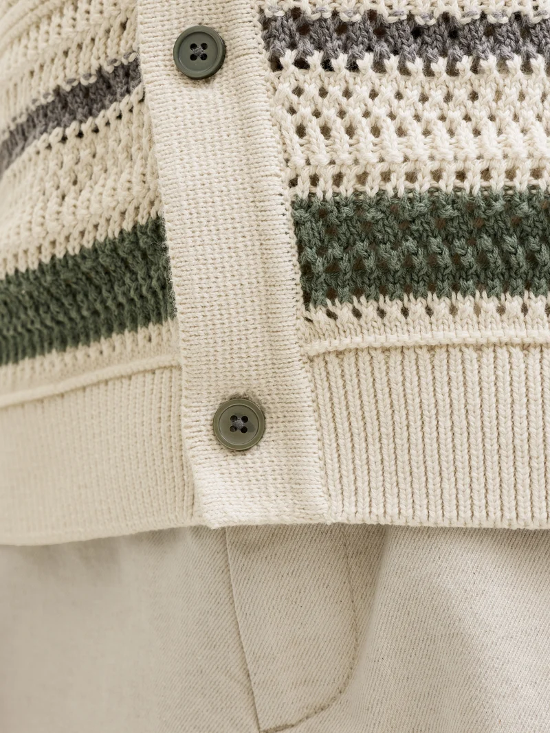 JPRBLUHAMILTON BUTTON THROUGH POLO, Laurel Wreath/Sea Pearl