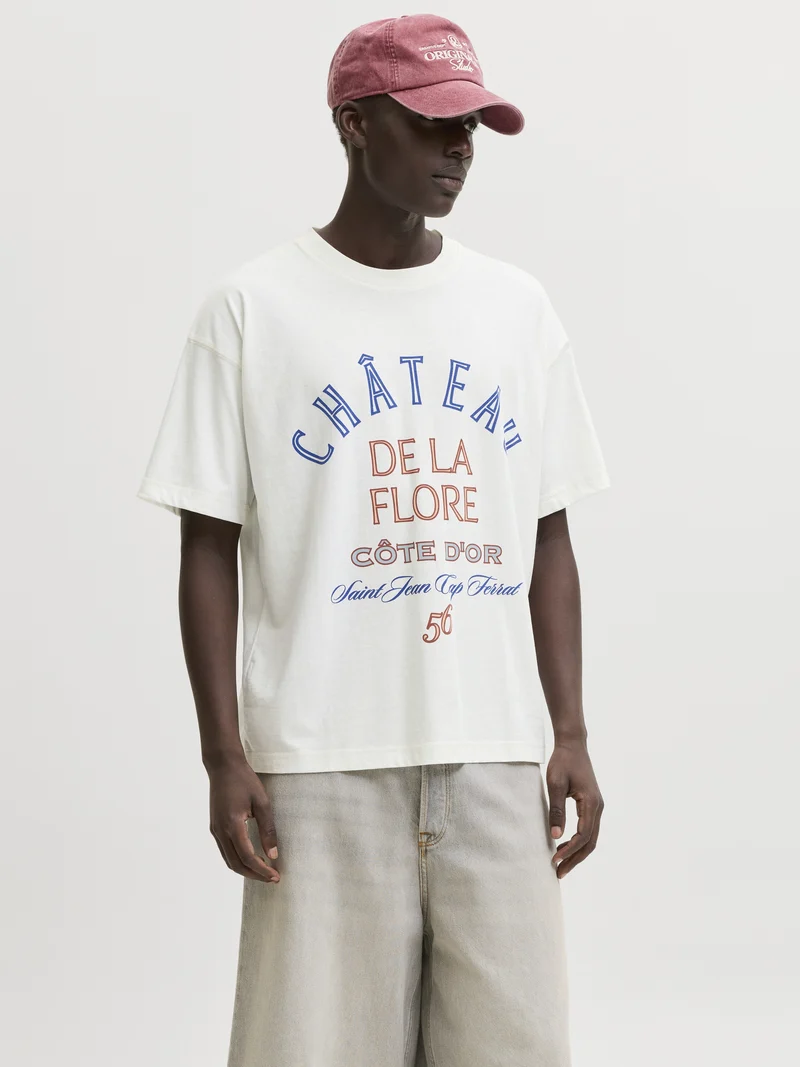 JORMENTON TYPO FRONT TEE SS CREW NE, Snow White