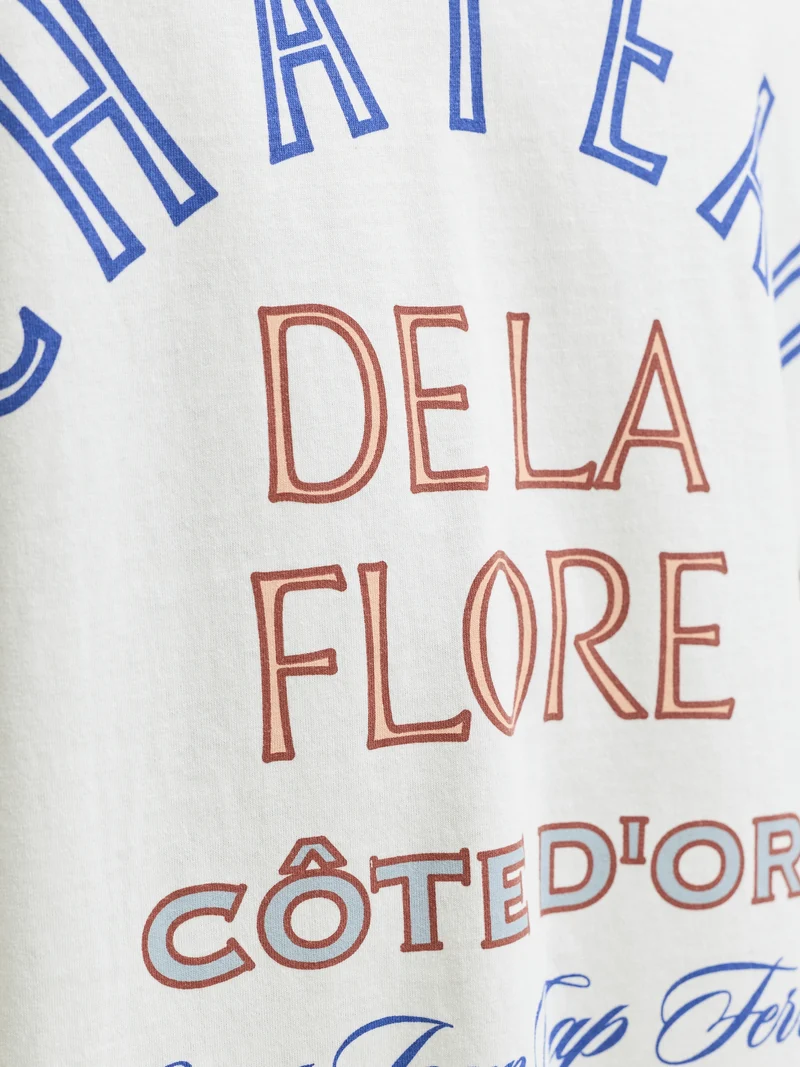 JORMENTON TYPO FRONT TEE SS CREW NE, Snow White