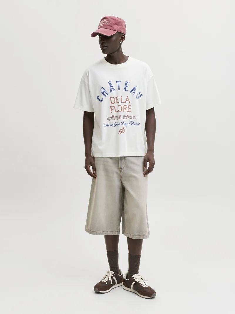JORMENTON TYPO FRONT TEE SS CREW NE, Snow White
