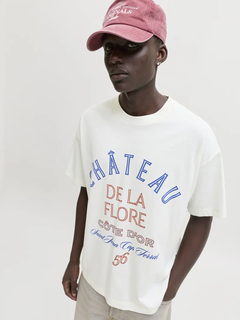 JORMENTON TYPO FRONT TEE SS CREW NE, Snow White