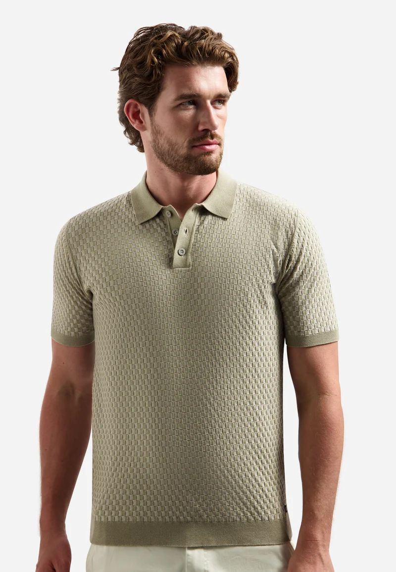 Pullover Short Sleeve Polo, Taupe