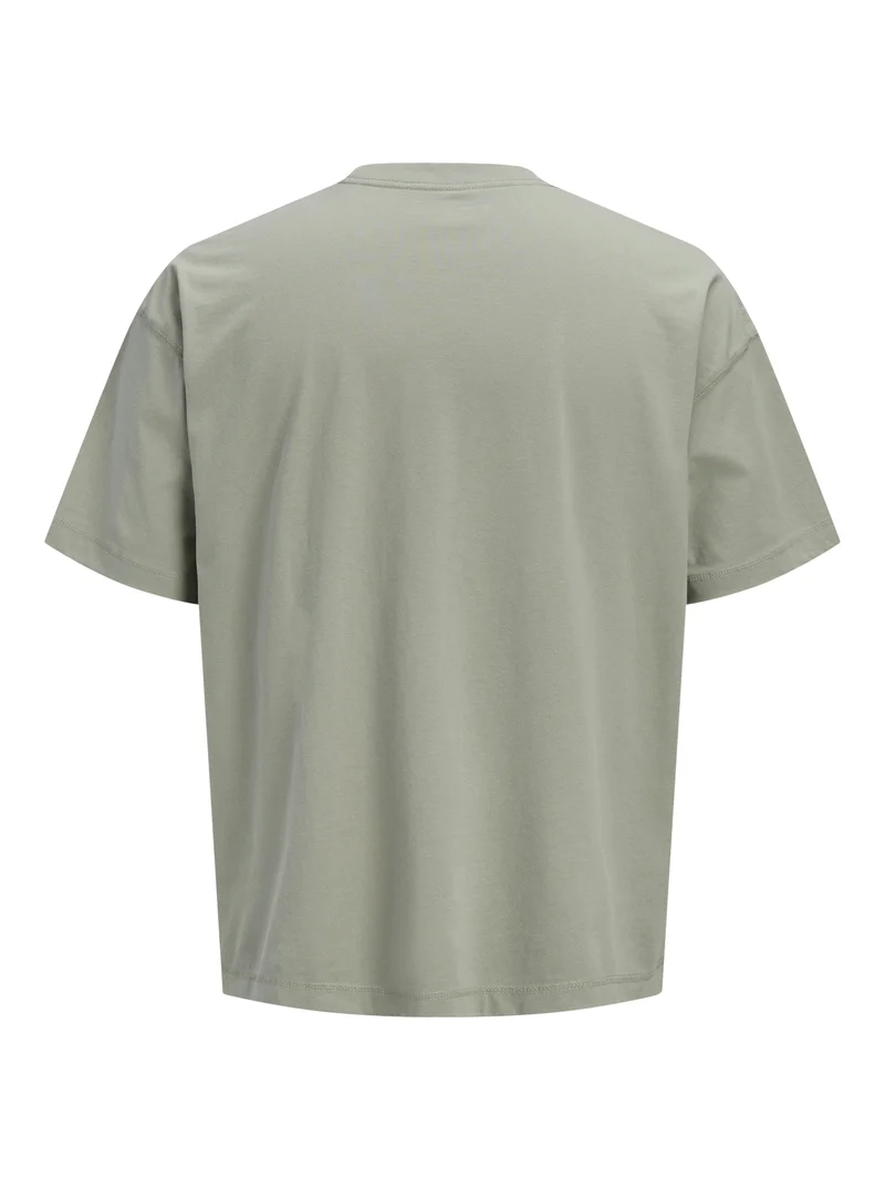 JORMENTON TYPO FRONT TEE SS CREW NE, Seagrass