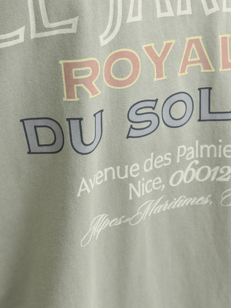 JORMENTON TYPO FRONT TEE SS CREW NE, Seagrass