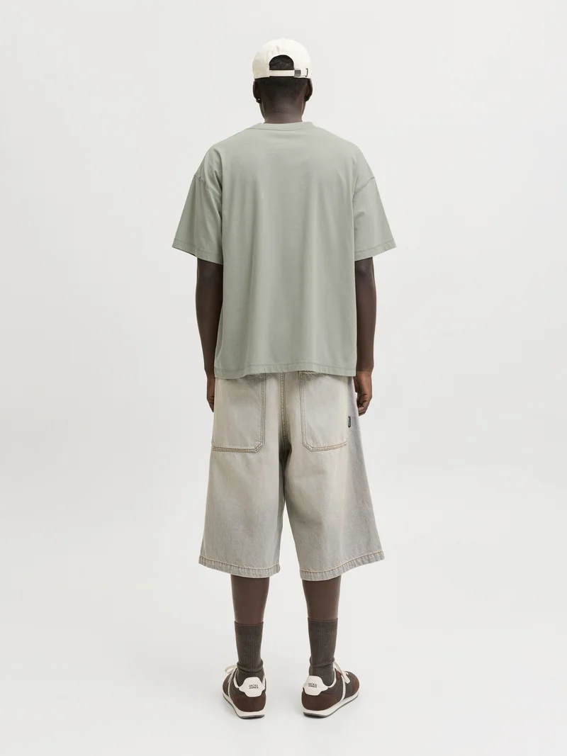 JORMENTON TYPO FRONT TEE SS CREW NE, Seagrass
