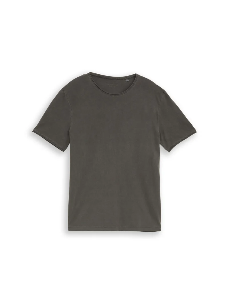 open edge overdye t-shirt, Black