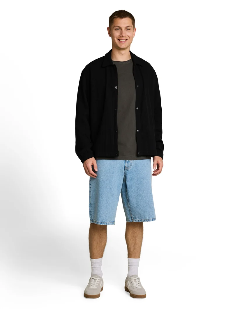 open edge overdye t-shirt, Black