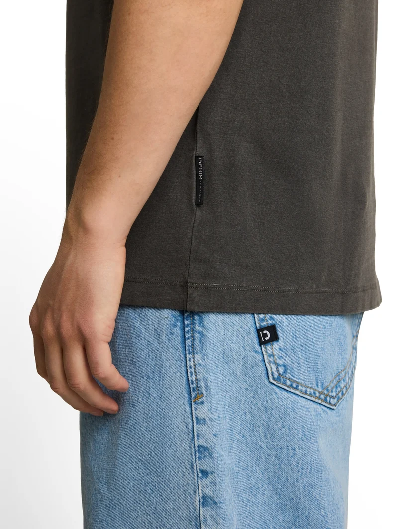 open edge overdye t-shirt, Black