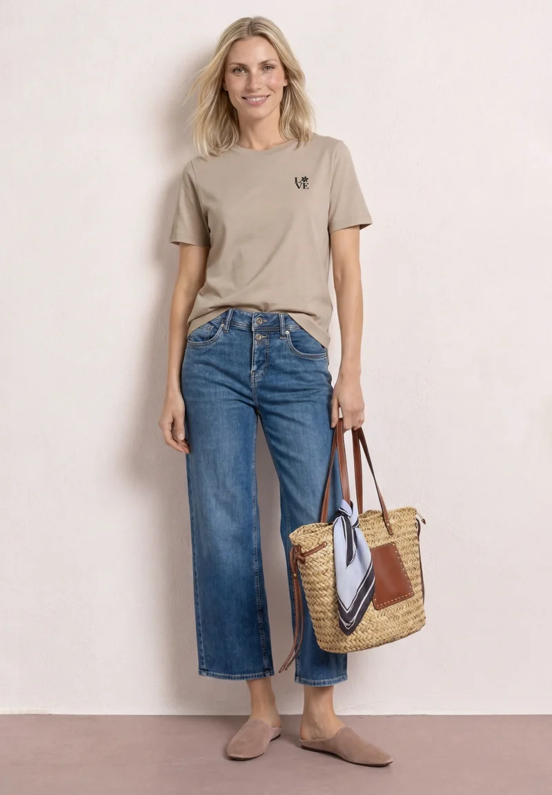 LTD QR basic shirt w.chest pri, clay sand