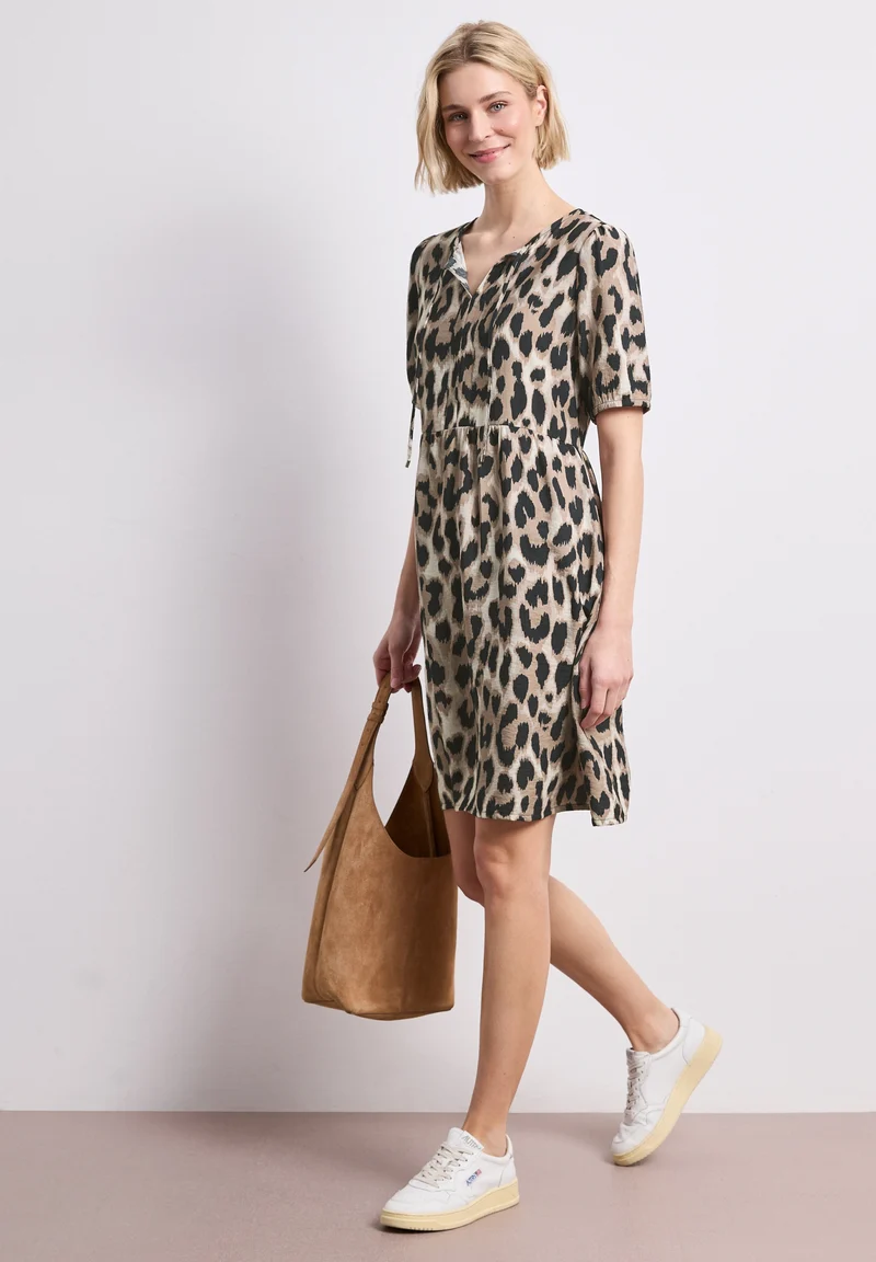 LTD QR Tunic Dress_AOP, timeless beige