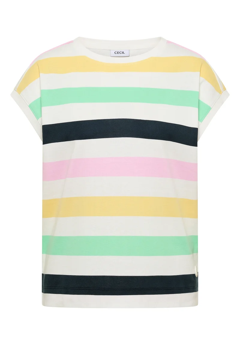 TOS Multistripe T-Shirt, vanilla white