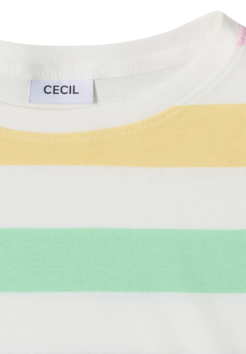 TOS Multistripe T-Shirt, vanilla white