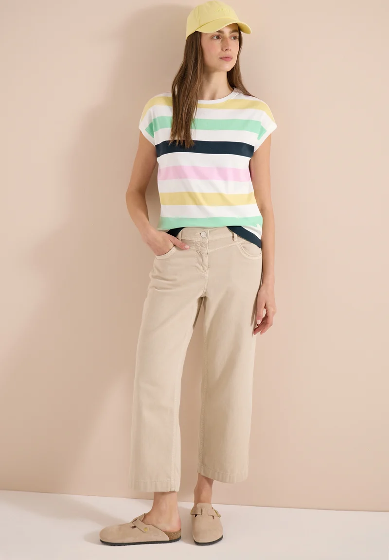 TOS Multistripe T-Shirt, vanilla white