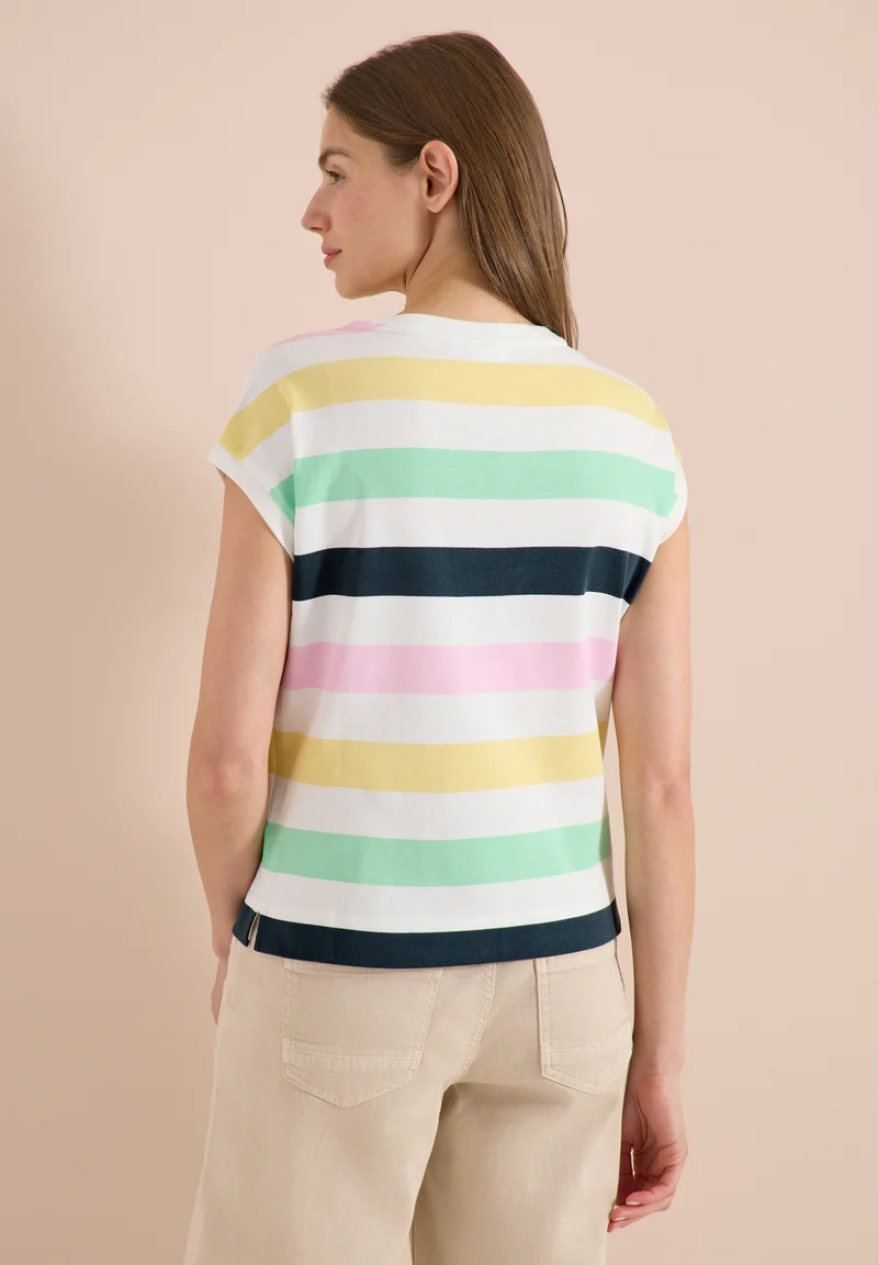 TOS Multistripe T-Shirt, vanilla white