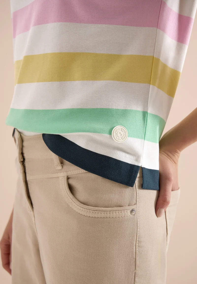 TOS Multistripe T-Shirt, vanilla white