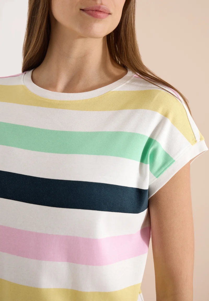 TOS Multistripe T-Shirt, vanilla white