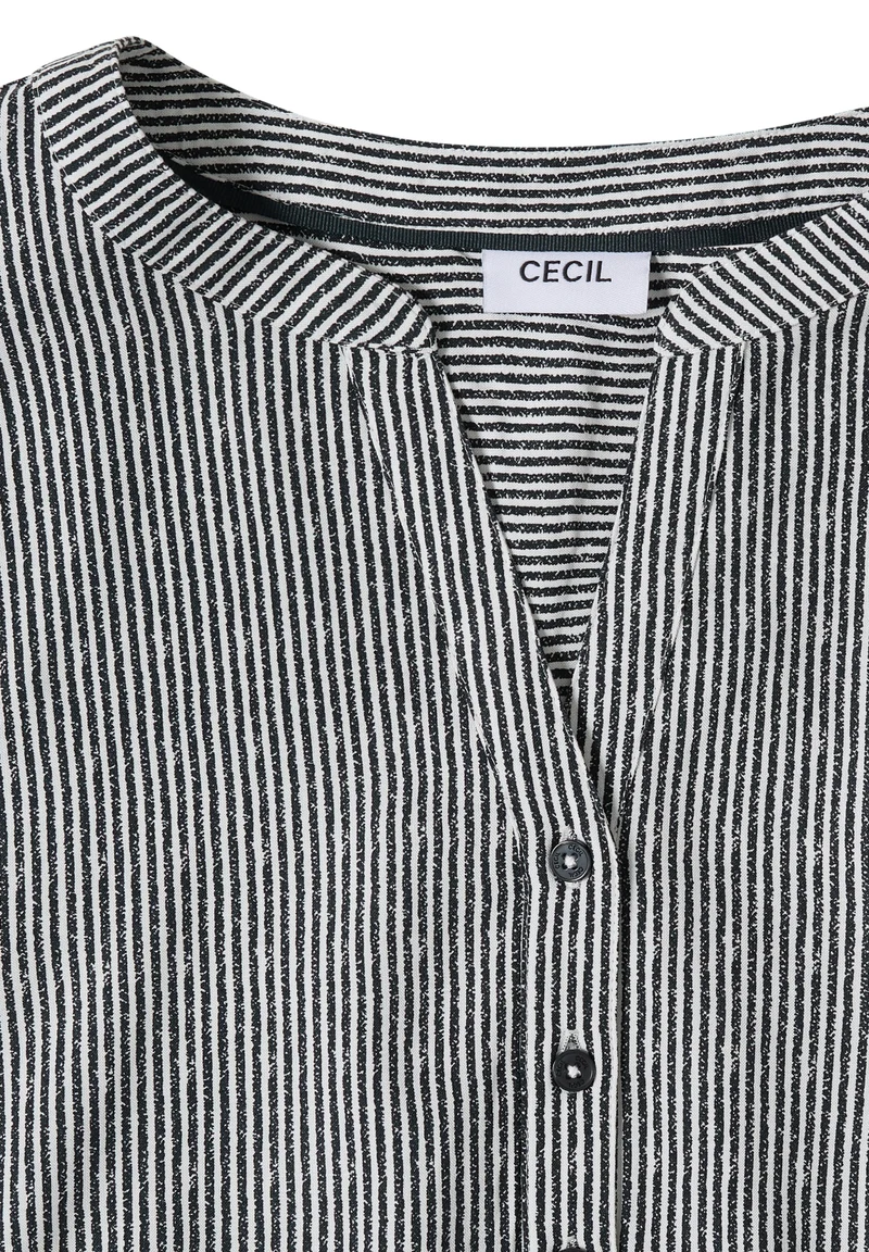 TOS Printed Stripe Blouse, palm breeze green