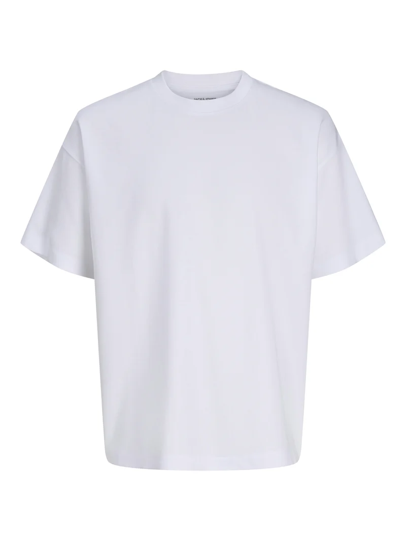 JJEBARRON TEE SS O-NECK NOOS, White