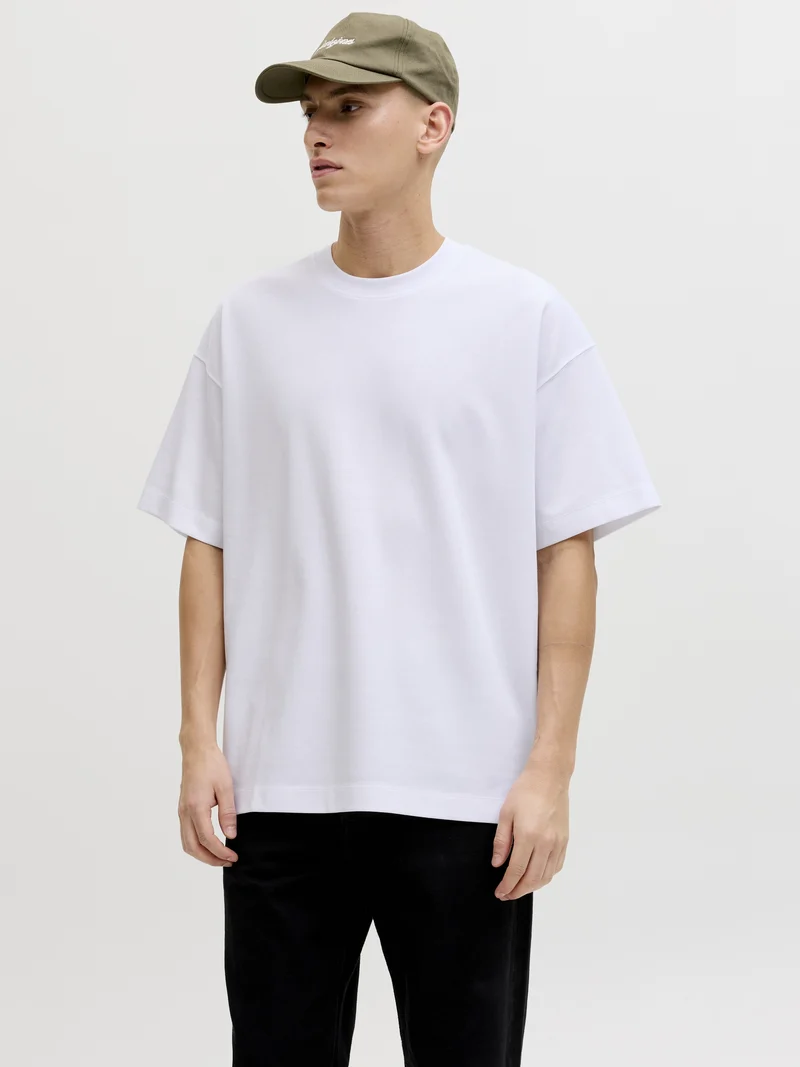 JJEBARRON TEE SS O-NECK NOOS, White