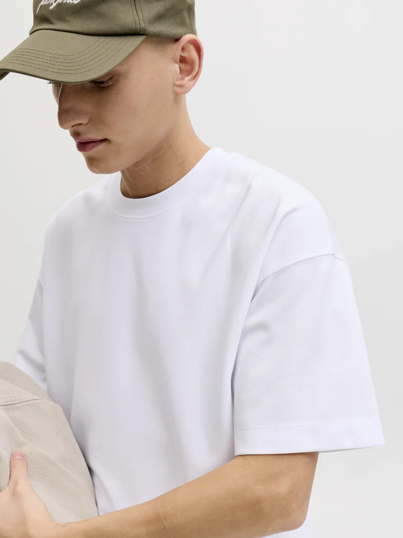 JJEBARRON TEE SS O-NECK NOOS, White