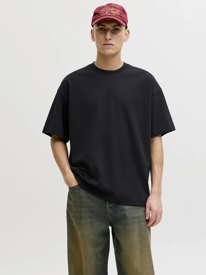JJEBARRON TEE SS O-NECK NOOS, Black