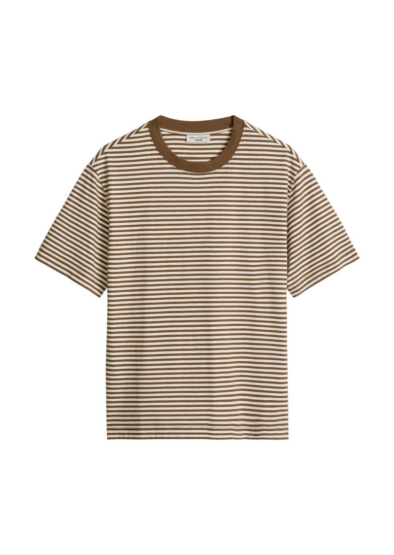 T-Shirt, SSL, Crewneck, YD Stripes, Medium Brown_Multi_03