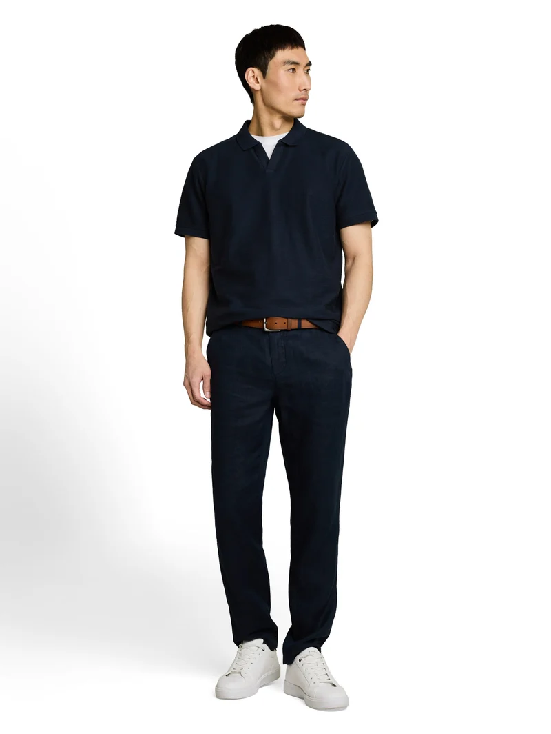 structured resort collar polo, sky captain blue
