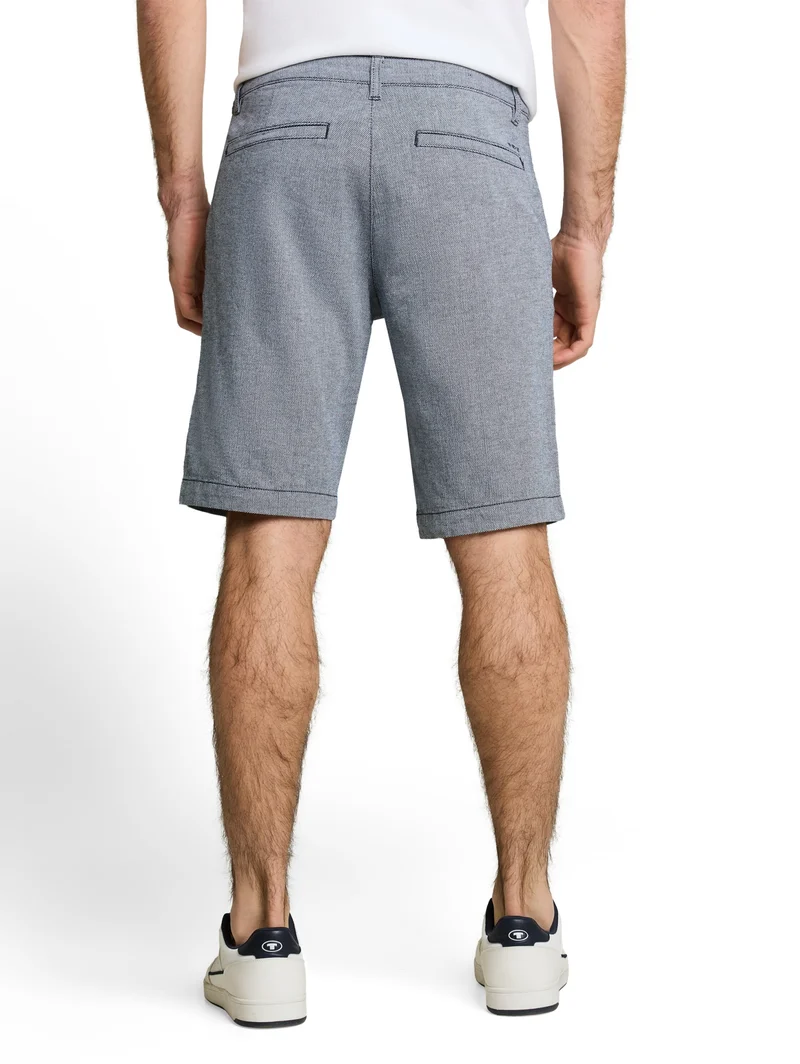 regular structured chino short, navy structure