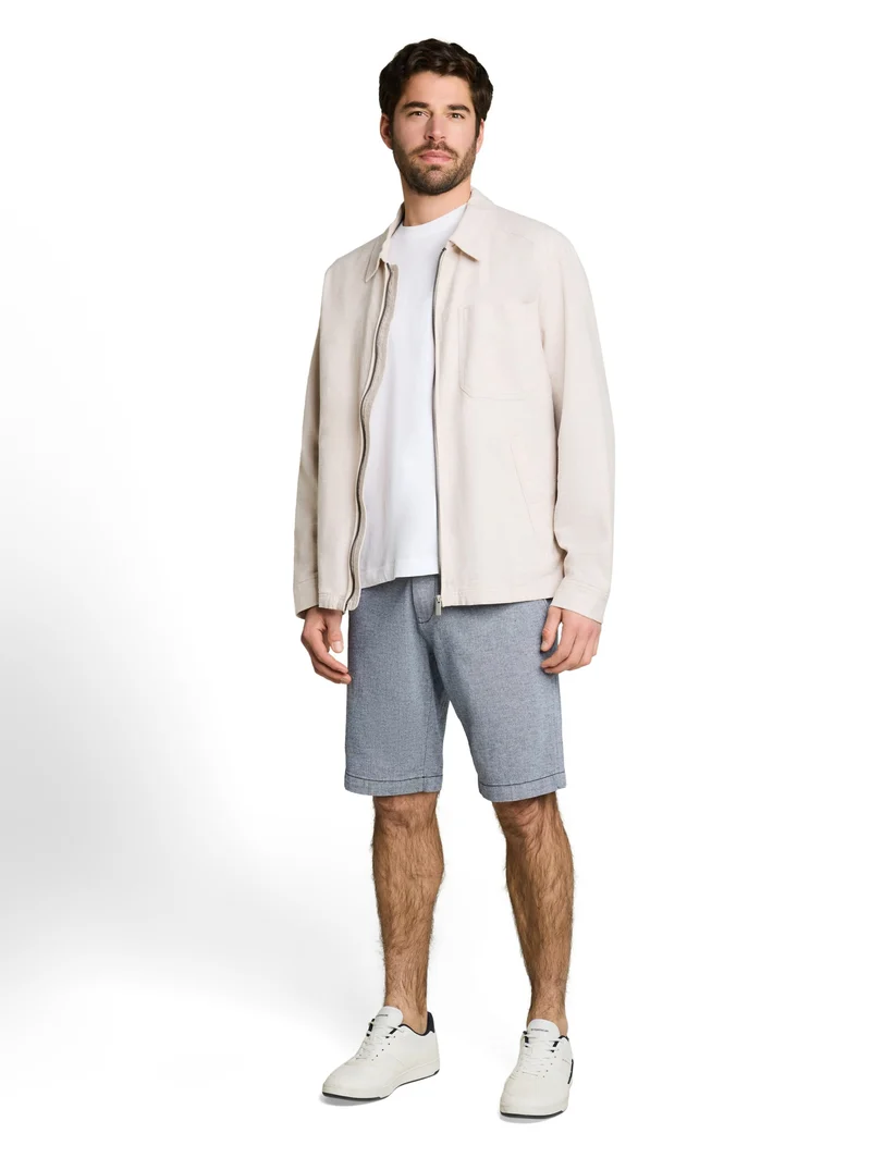 regular structured chino short, navy structure