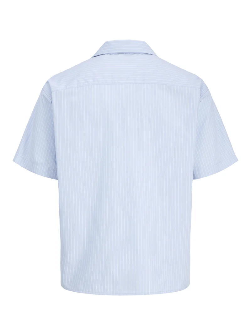 JORMENTON POPLIN STRIPE RESORT SHIR, Cashmere Blue