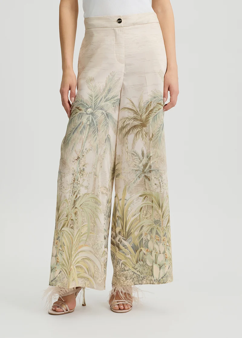 Printed Palazzo Trousers