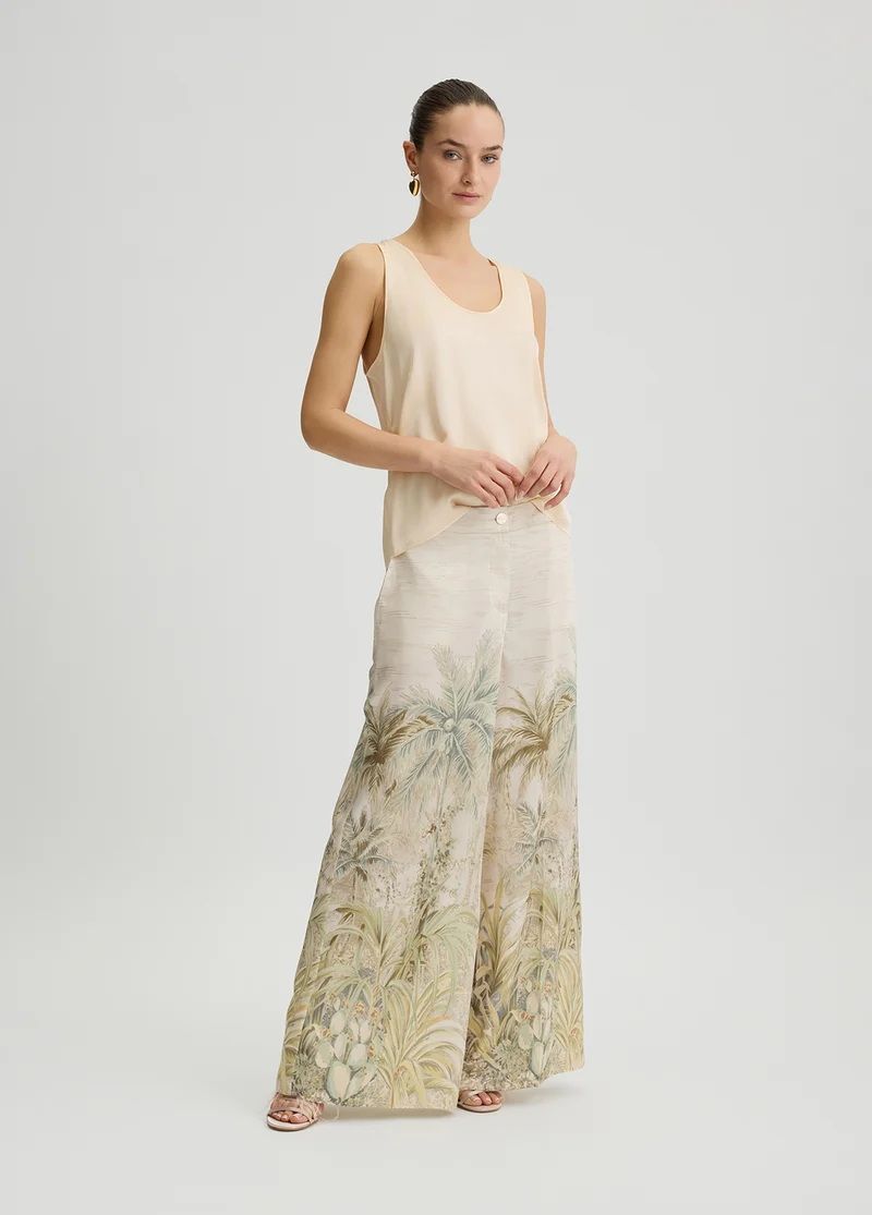 Printed Palazzo Trousers