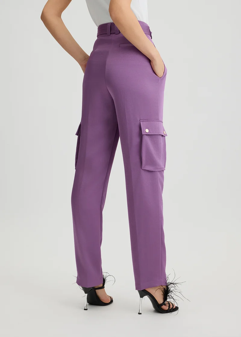 Satin Cargo Trousers