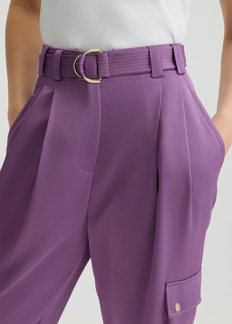 Satin Cargo Trousers