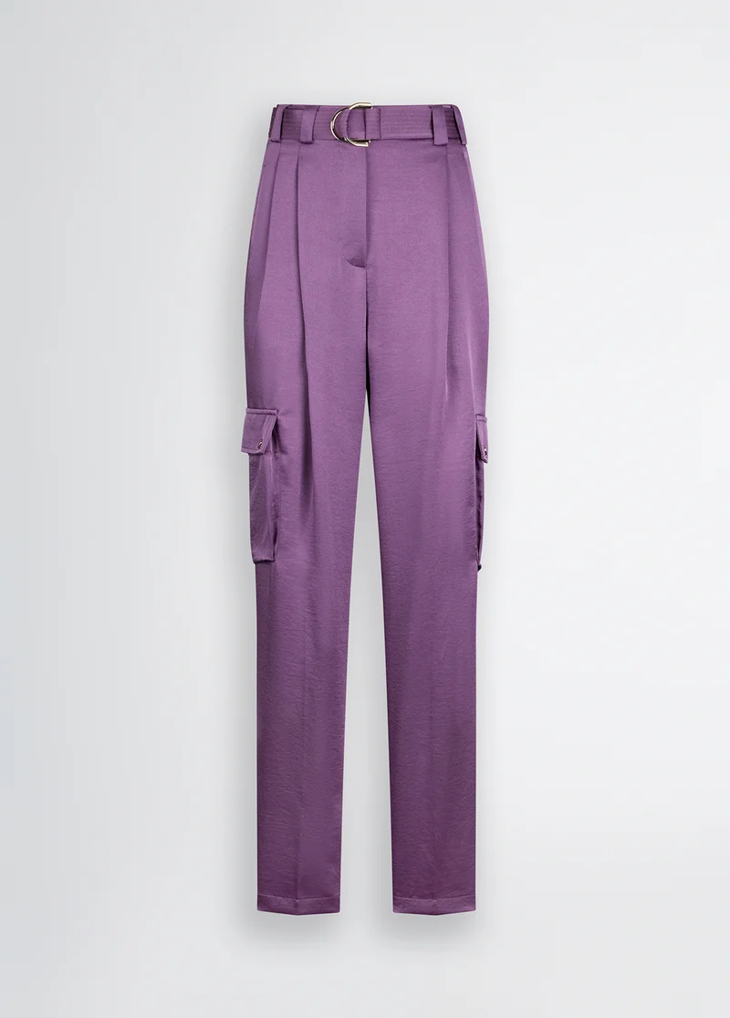 Satin Cargo Trousers
