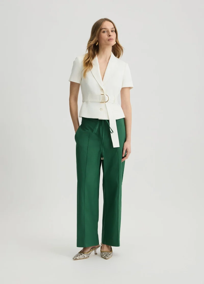 Green Trousers with Belt