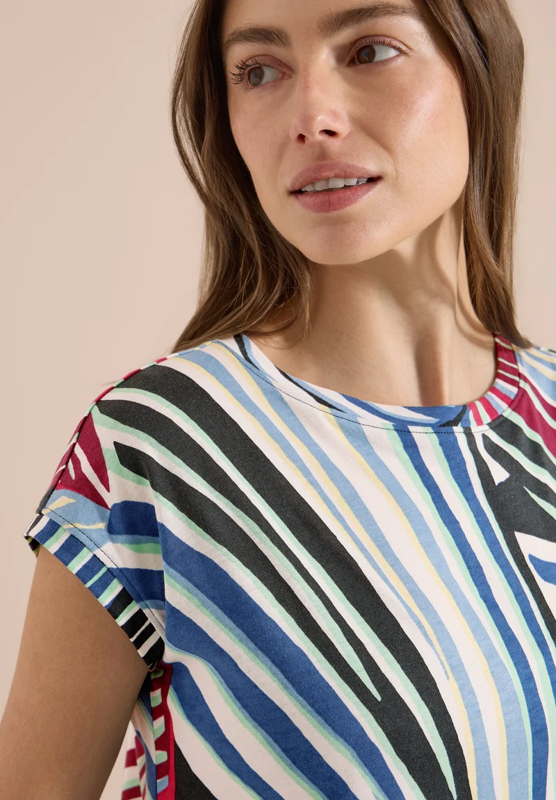 TOS Multi AOP T-Shirt, palm breeze green