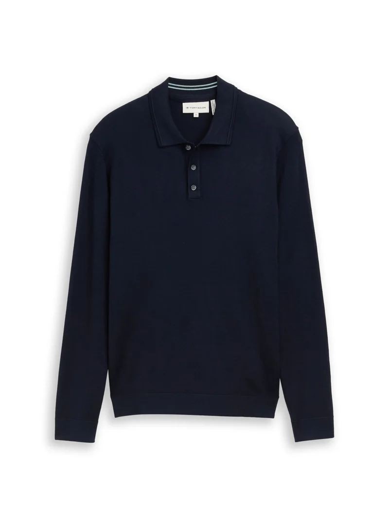 soft knit polo, sky captain blue