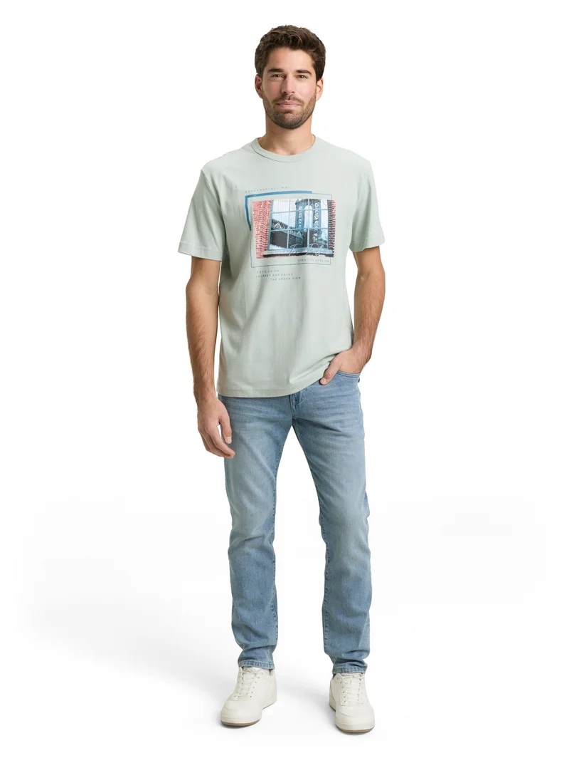 photoprint t-shirt, soft greyish green