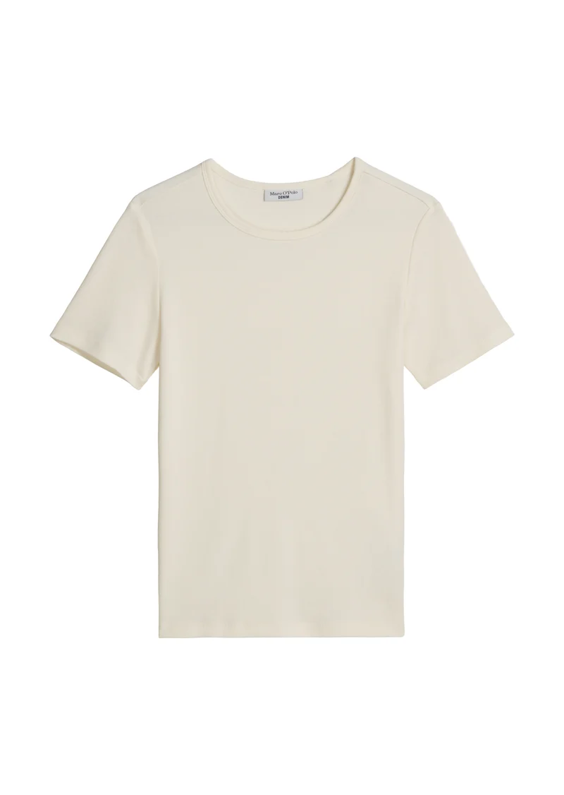 T-shirt, SSL, Roundneck, Rib, Creamy White