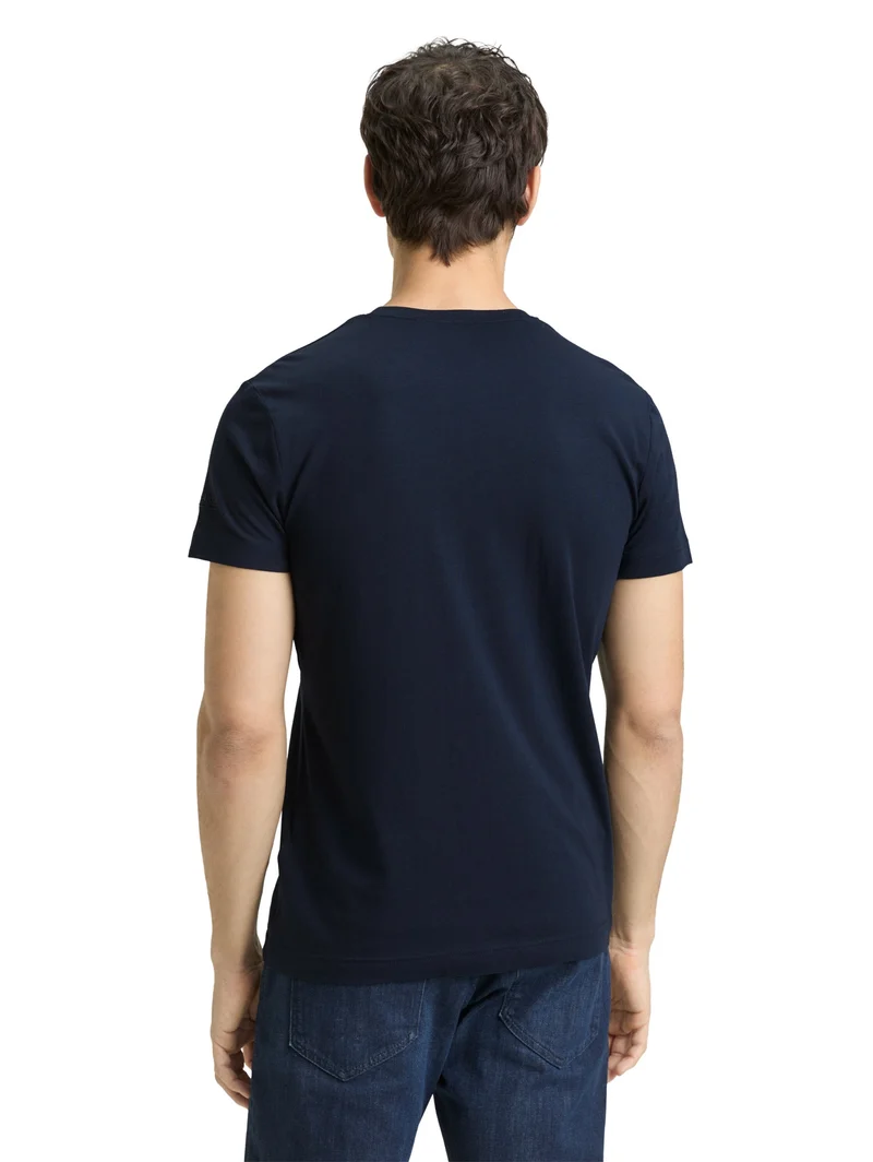 fitted basic t-shirt, sky captain blue