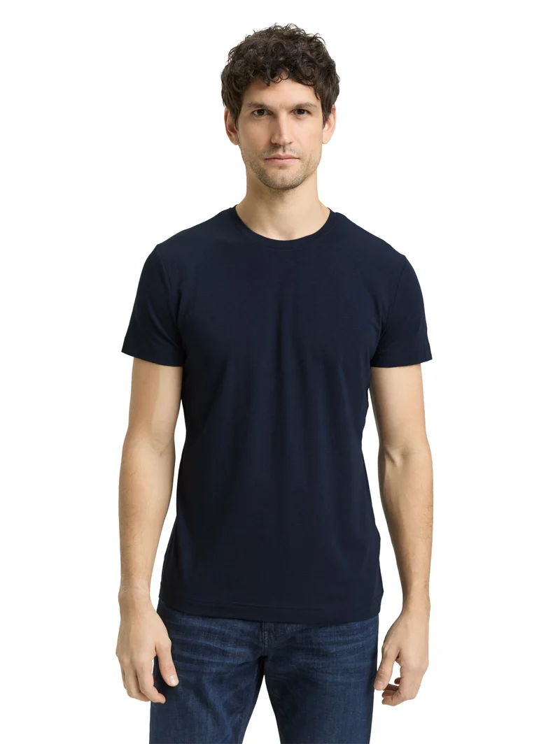 fitted basic t-shirt, sky captain blue