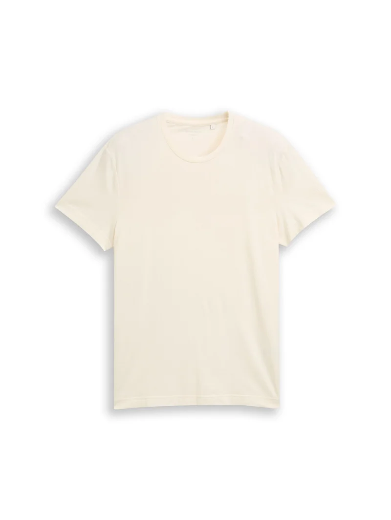 fitted basic t-shirt, Gardenia White