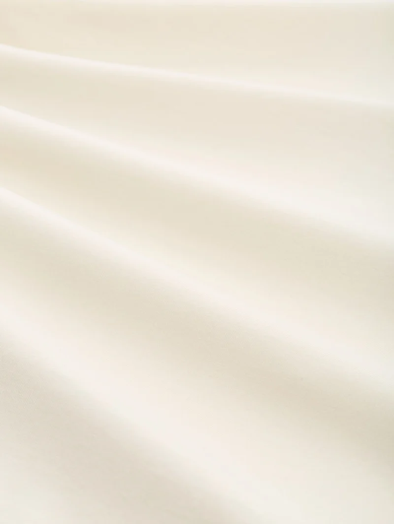 fitted basic t-shirt, Gardenia White