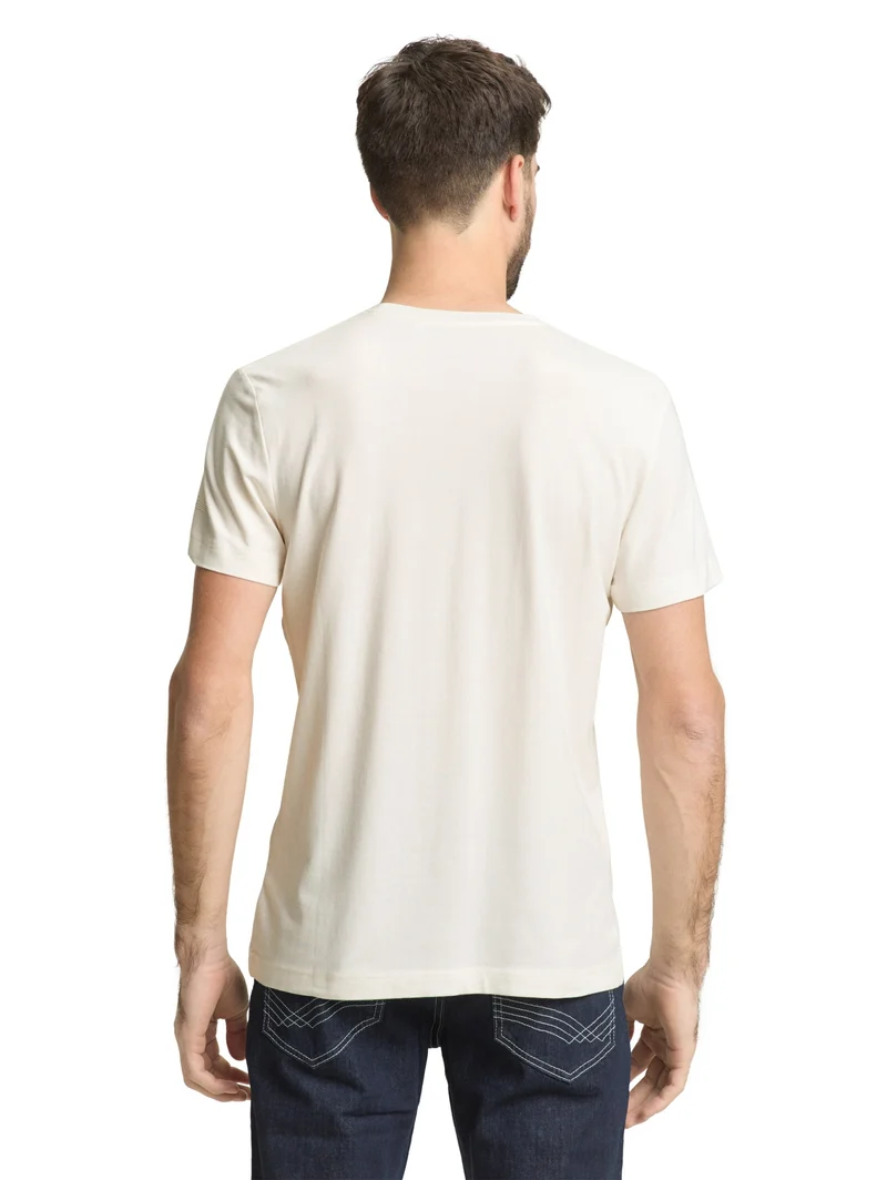 fitted basic t-shirt, Gardenia White